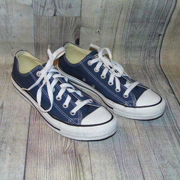 CONVERSE Chuck Taylor All Star OX Navy Blue Sneakers Womens Size 8.5 - Picture 1 of 7